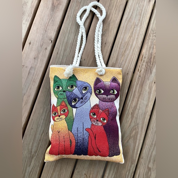 Cat print tote - super LOVELY 🐱❤️🐱 - Picture 4 of 10